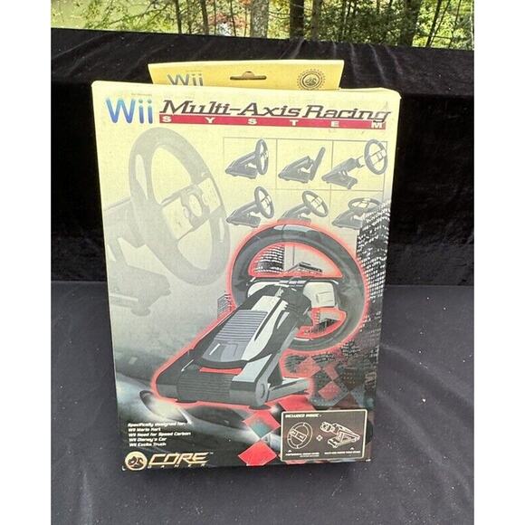 Core Gamer Multi-Axis Racing System Steering Wheel Stand for Nintendo Wii